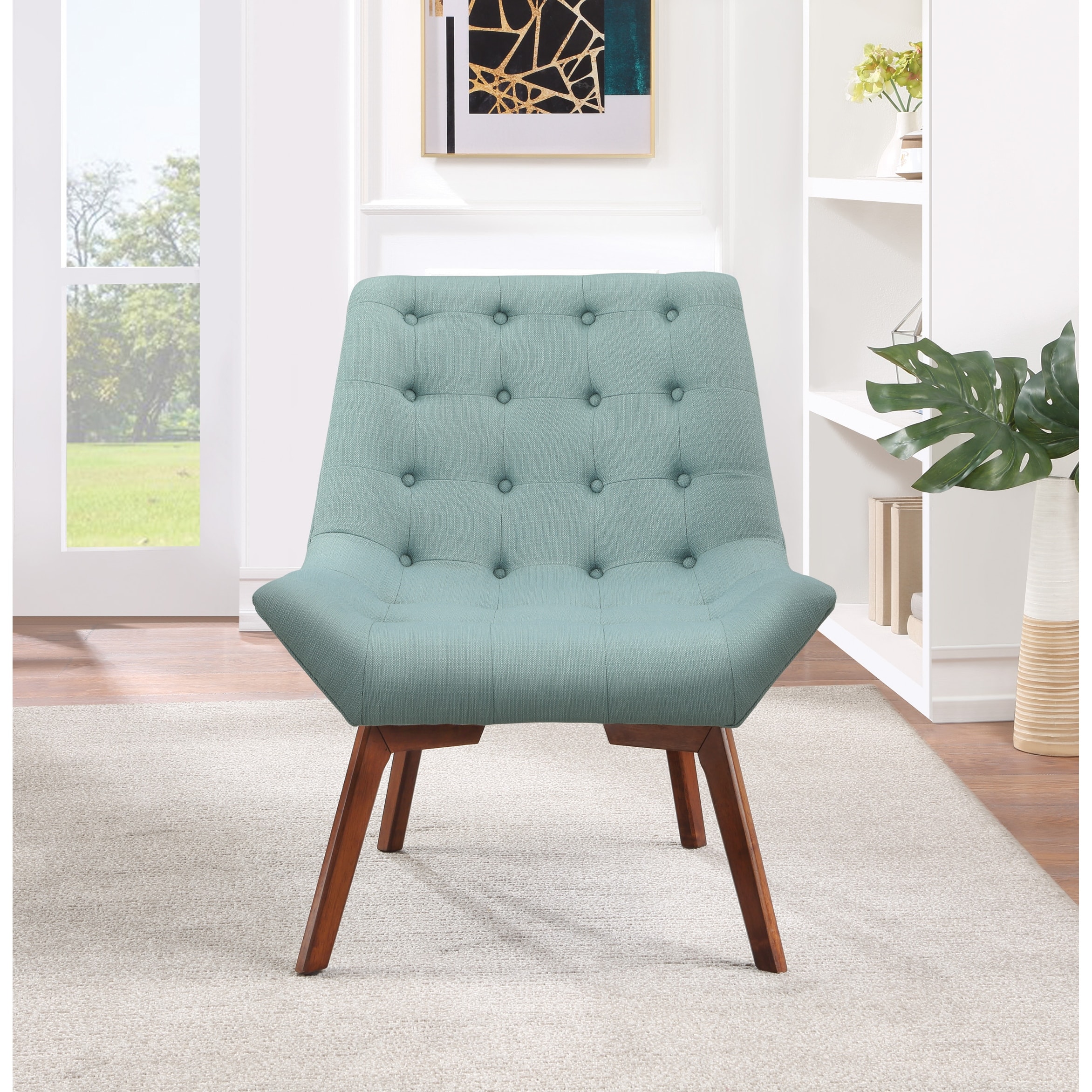 Shelly tufted chair with coffee legs store