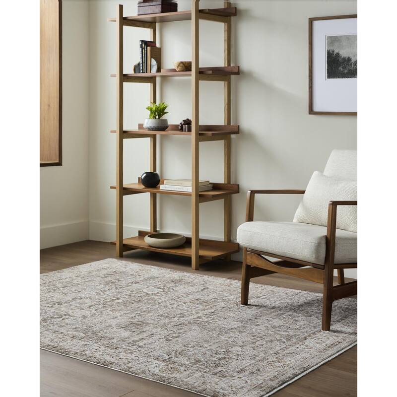 Livabliss Mansfield Traditional Area Rug - Dark Brown - 6'7" x 9'