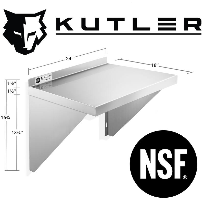 Stainless Steel Shelf NSF Commercial Kitchen Wall Shelving