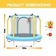 preview thumbnail 30 of 28, 55'' Kids Trampoline with Basketball Hoop and Safety Enclosure