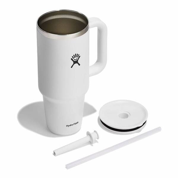 Hydro Flask Insulated Travel Tumbler with Lid and Double Wall, 40 oz -  White - Bed Bath & Beyond - 42393292