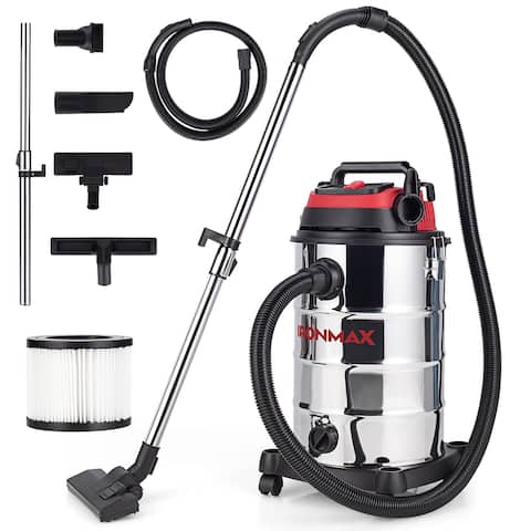 Ironmax 6 HP 9 Gallon Shop Vacuum Cleaner w/ Dry & Wet & Blowing - 14.5'' x 14.5'' x 27''