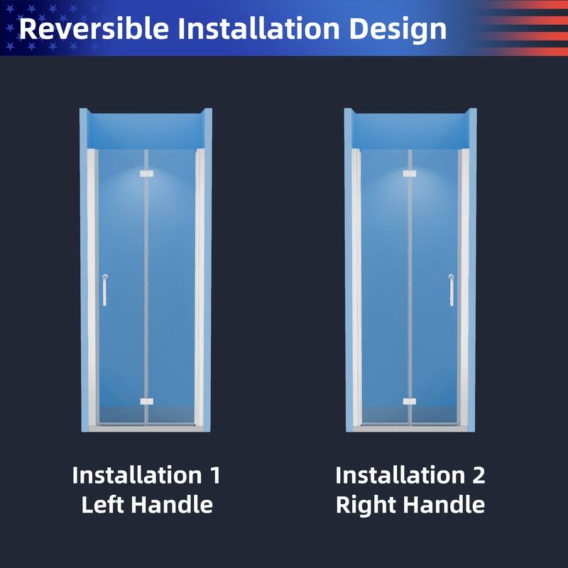 Semi-Frameless Bi-Fold Shower Doors
