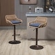 preview thumbnail 1 of 19, 2Pcs Swivel Bar Stools With Footrest, Metal Frame, Up To 250 Lbs Load Bearing Capacity Retro Adjustable Height 35.04" To 42.9"