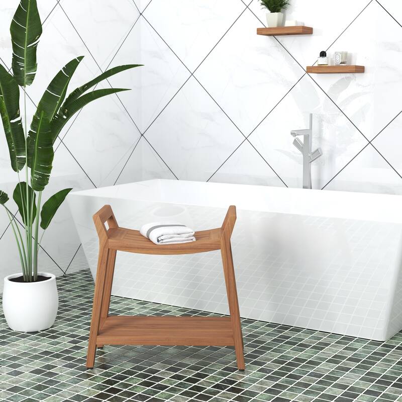 Patented Asia Ascend Teak Shower Bench
