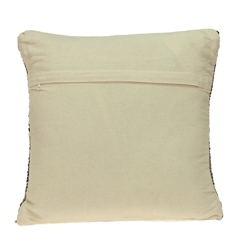 HomeRoots Black And Sand Woven Decorative Pillow