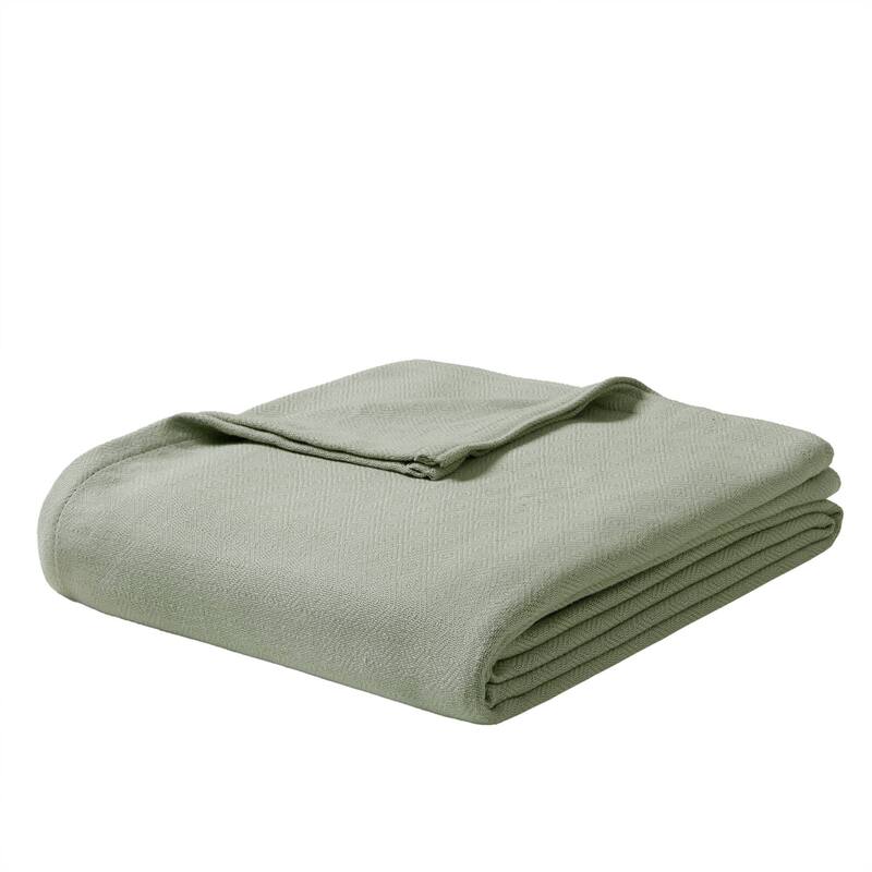 Chelsea Square Rayon from Bamboo Cooling Cotton Lightweight Blanket for Summer Spring