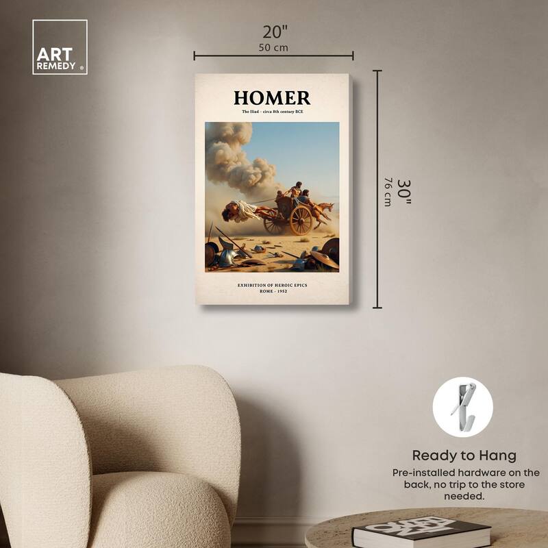 Iliad Illustrated Canvas by Art Remedy, Gallery Wrapped