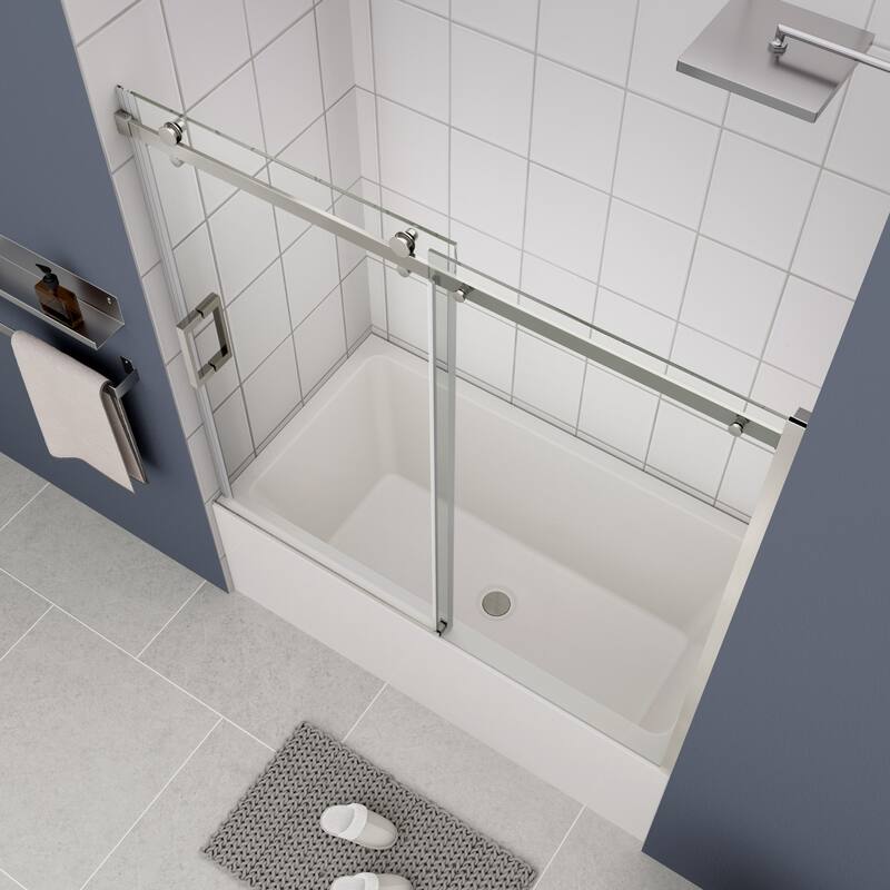 56"-60"W x 58"H Bathtub door with high quality stainless steel handle