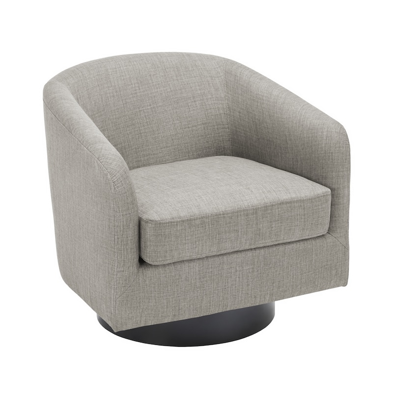 Round Barrel Armchair 360-Degree Swivel Accent Chairs