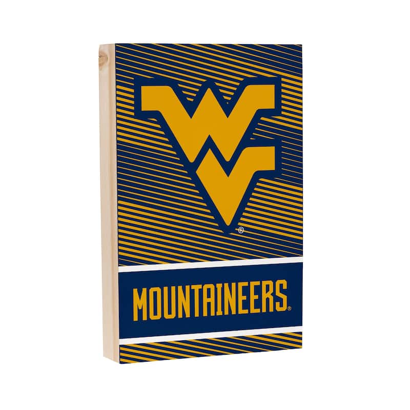 West Virginia University Wooden Tabletop Mantel Shelf Sign