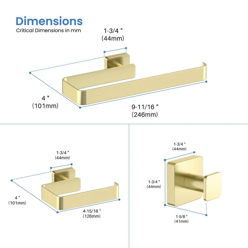 Blaze 4 Piece Bathroom Hardware Set
