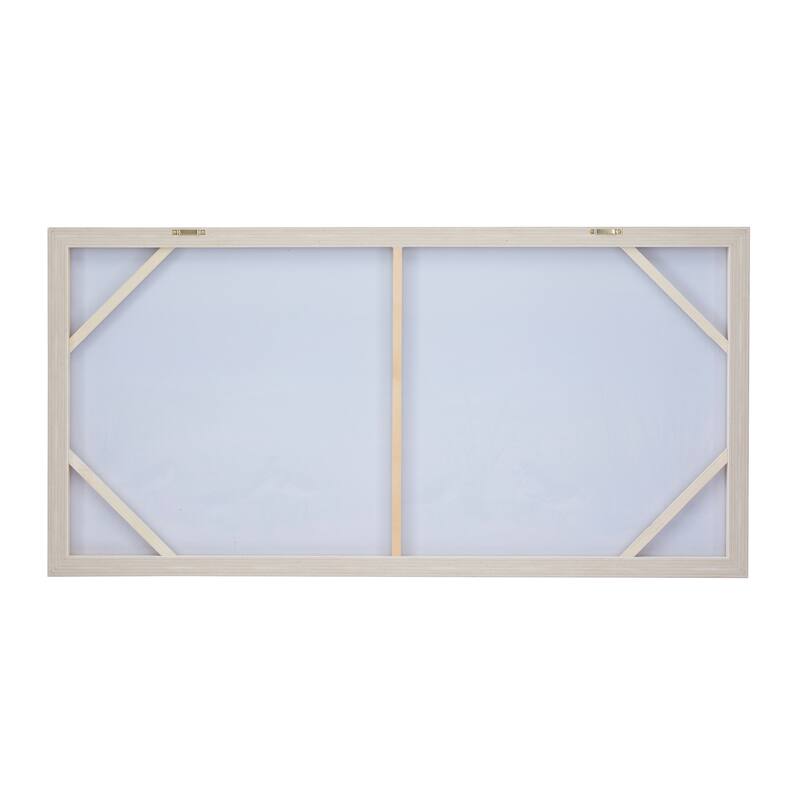 Blue Canvas Bird Framed Wall Art with Silver Frame