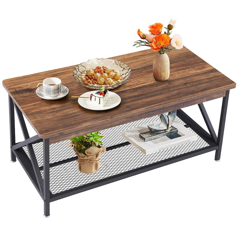 Javlergo 3-pieces Coffee Table Set for Living Room Wood Coffee Table and C End Tables Set of 2