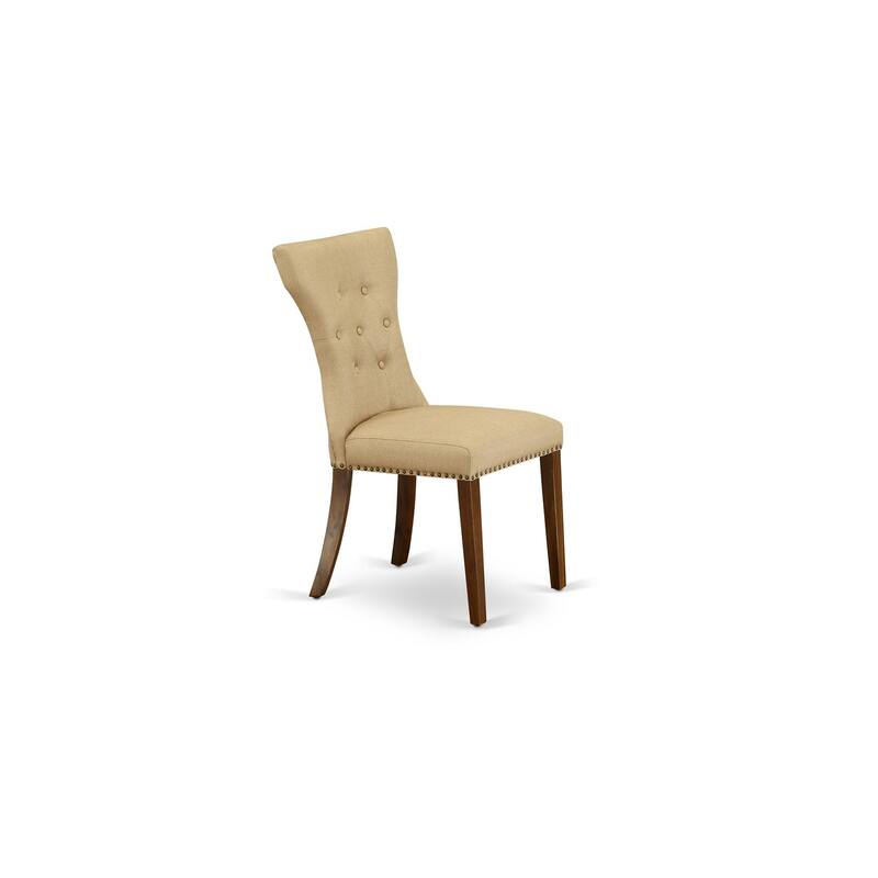East West Furniture 11 Piece Dining Table Set- a Dining Table and 10 Linen Fabric Chairs(Finish Options)