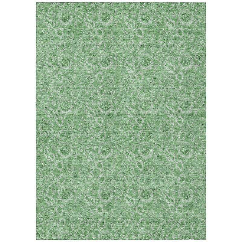 HomeRoots Floral Transitional Rectangle Outdoor Rug