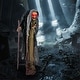 preview thumbnail 6 of 8, 5ft Animatronic Witch with Glowing Eyes, Sound Effects & Motion for Halloween Decor