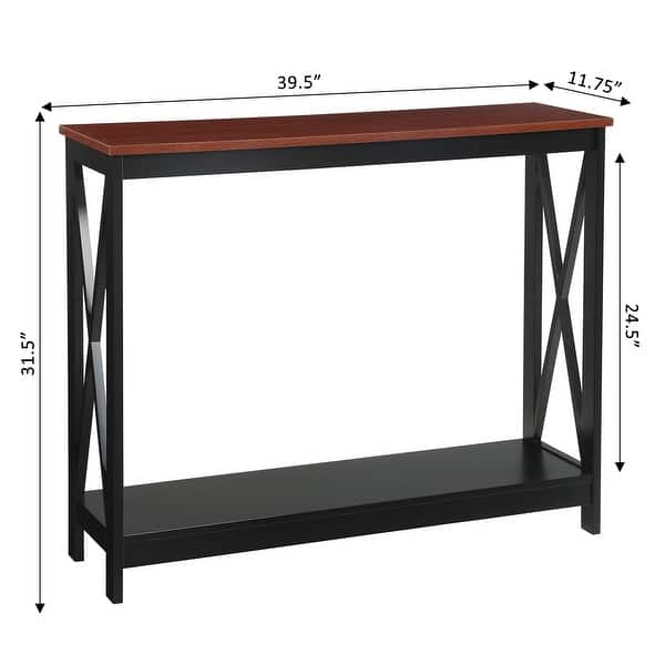 dimension image slide 3 of 16, Convenience Concepts Oxford Console Table with Shelf