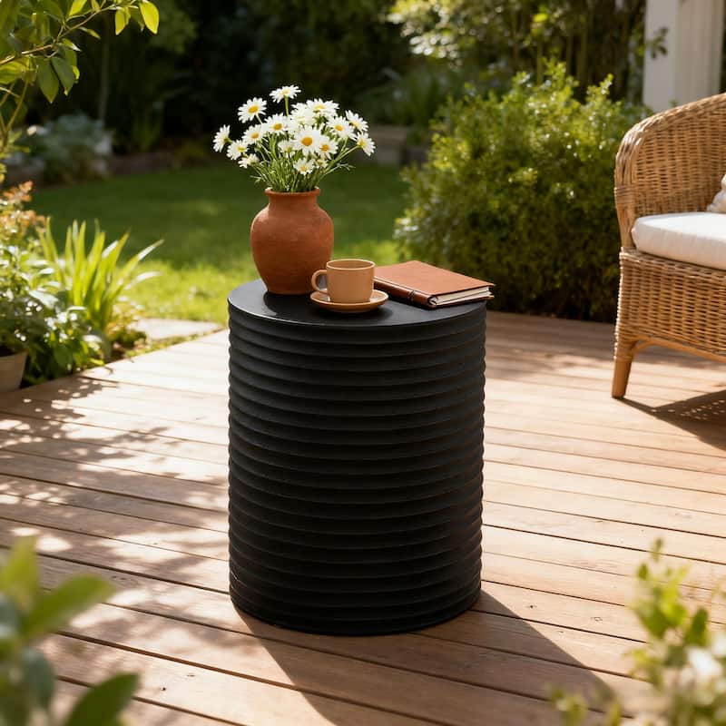 Modern Concrete Cylinder Side Table