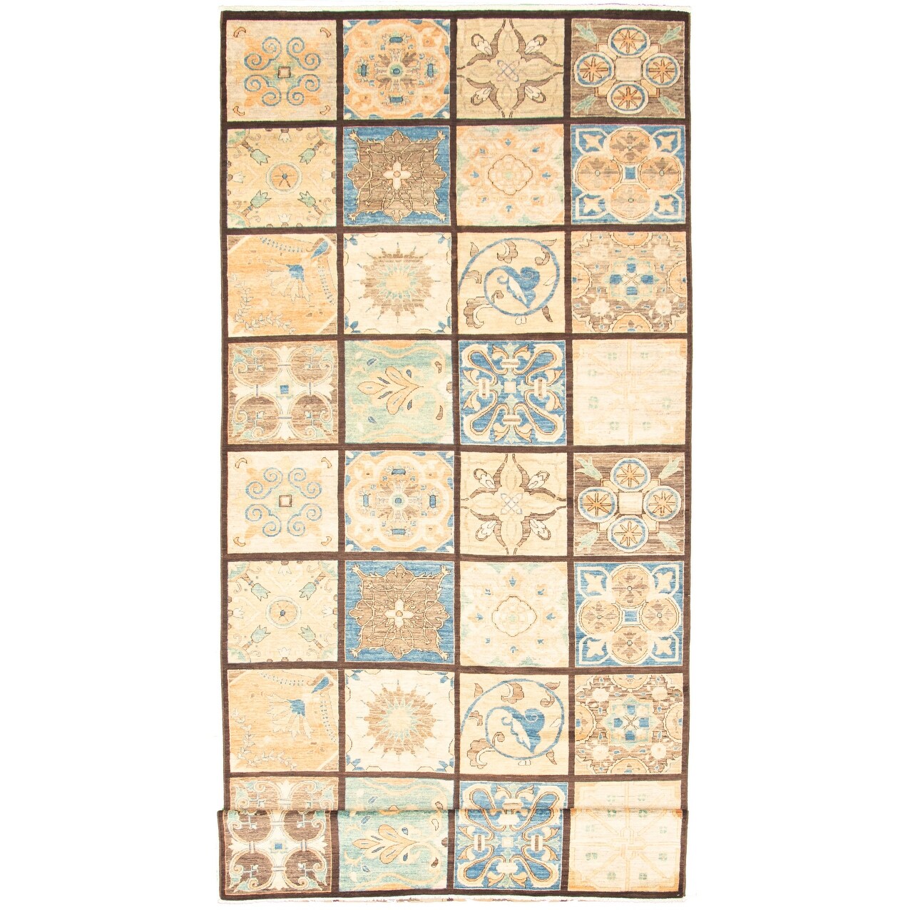 eCarpet Gallery Large Area Rug for Living Room Hand-Knotted Wool Rug 337013 Finest Peshawar Ziegler Casual Ivory Rug 9'1 x 12'2 Bedroom eCarpet Gallery Large Area Rug for Living Room Hand-Knotted Wool Rug 337013 Finest Peshawar Ziegler Casual Ivory Rug 9'1 x 12'2 Bedroom