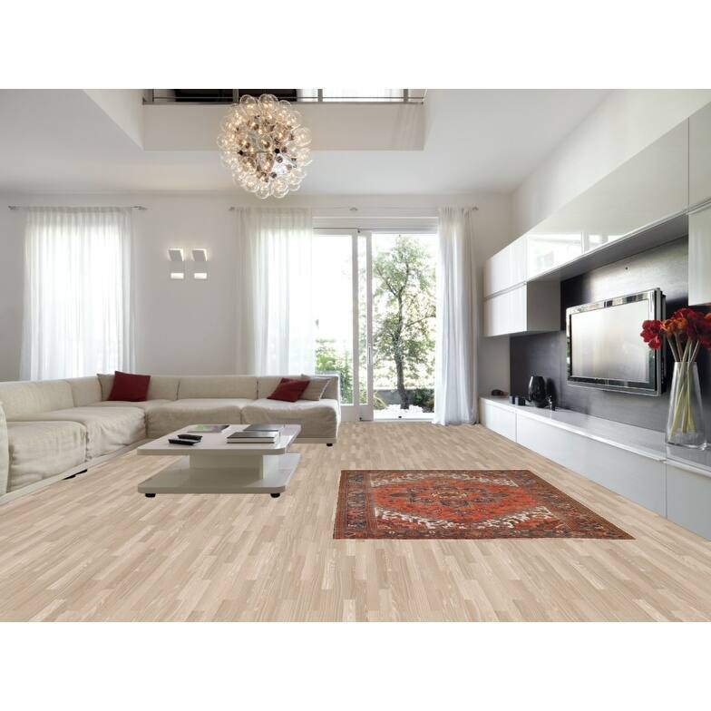 Hand Knotted Oriental 100% Wool Carpet Traditional Medallion Oranges & Rust Heriz Area Rug - 8' 9'' X 6' 7''