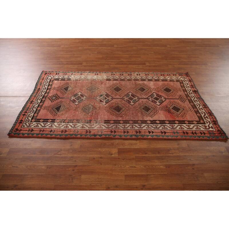 Lori Persian Antique Area Rug Handmade Wool Carpet - 3'11"x 6'11"