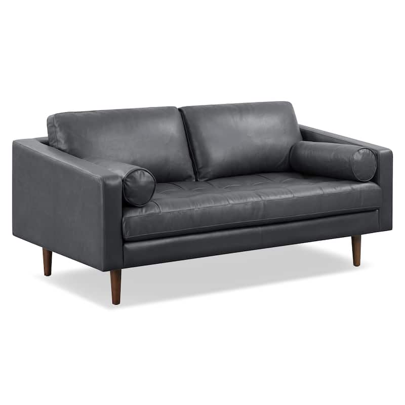 Poly & Bark Napa 72" Apartment Sofa - Full Grain Genuine Italian Leather