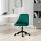preview thumbnail 8 of 8, Mid Back Armless Desk Chair with Swivel Wheels, Velvet Fabric Swivel Vanity Chair, Adjustable Height Task Rolling Chai