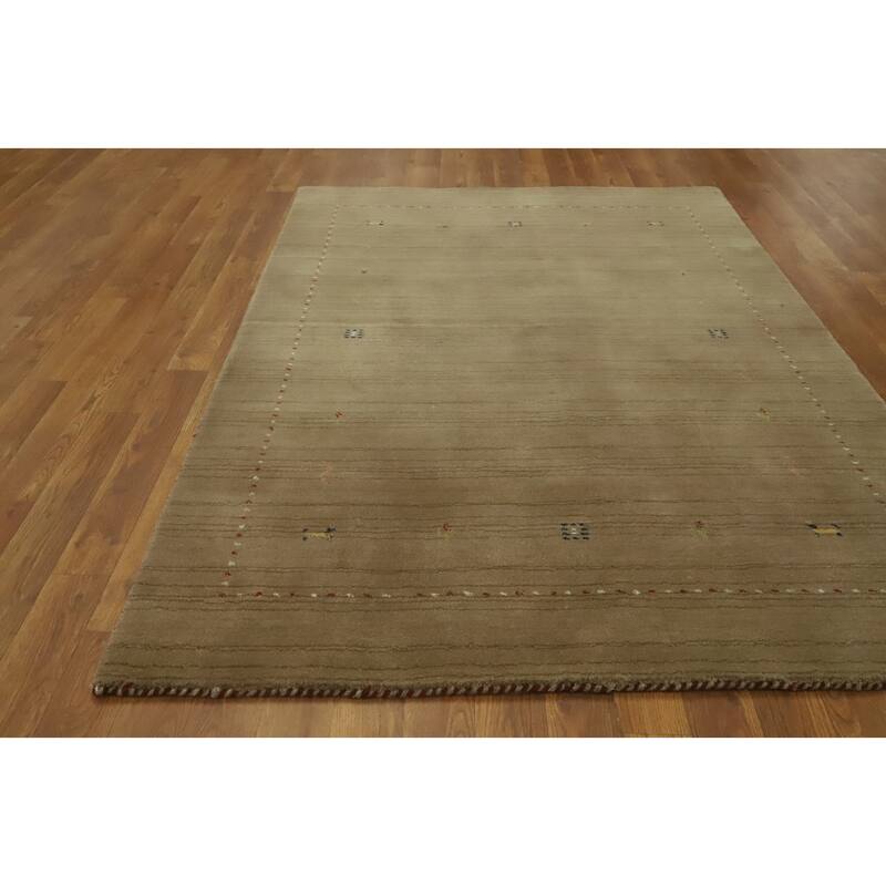 Tribal Gabbeh Oriental Accent Rug Handmade Wool Carpet - 5' 9'' X 4' 0''