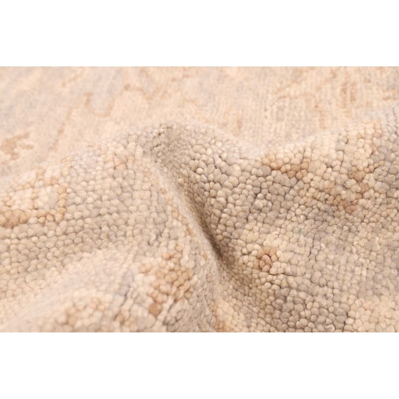 ECARPETGALLERY Hand-knotted Finest Oushak Grey Wool Rug - 7'8 x 9'8