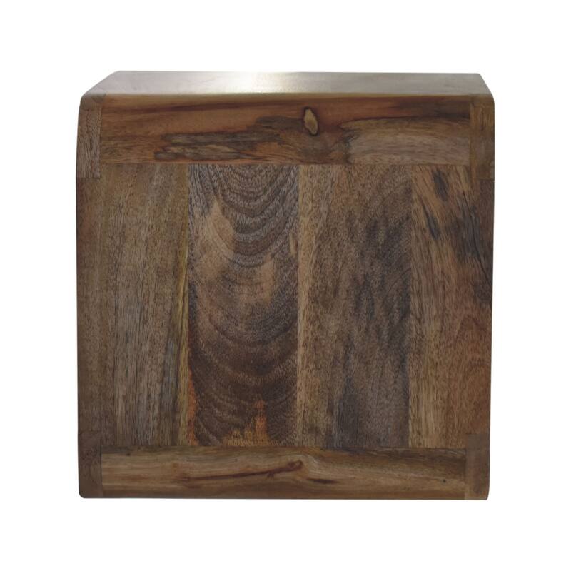 Artisan Furniture Solid Wood Oak-ish Floating Open Nightstand, Shelfs