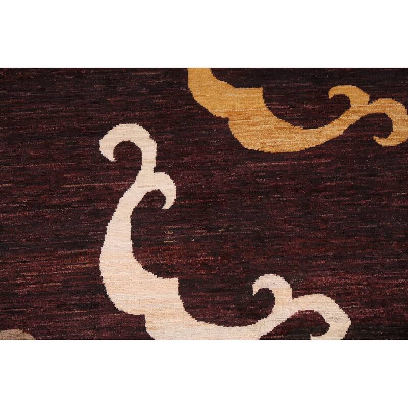 Contemporary Persian Gabbeh Area Rug Wool Hand-knotted Foyer Carpet - 3'7" x 5'0"