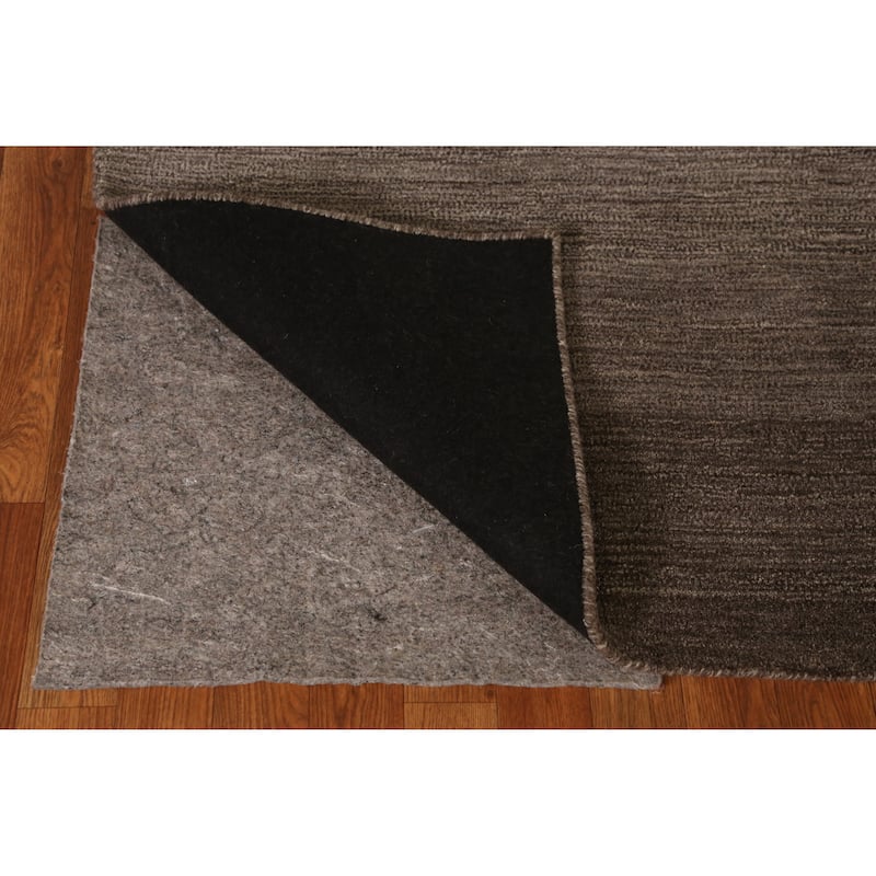 Brown Gabbeh Indian Area Rug Handmade Wool Carpet - 5'3" x 7'7"