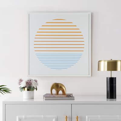 SAFAVIEH Eponine Linear Horizon 24-inch Square Framed Wall Art