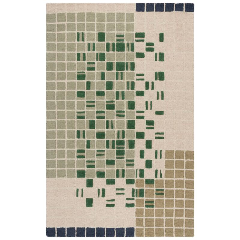 SAFAVIEH Handmade Genre Roos Mid-Century Modern Wool Rug