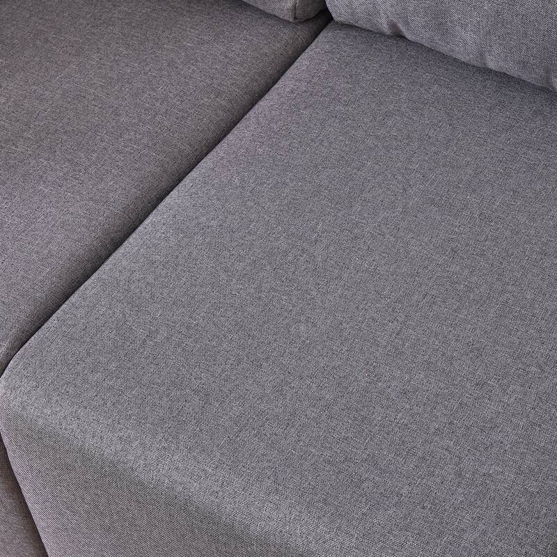 Twin Size Murphy Bed with Sofa and Shelves, White