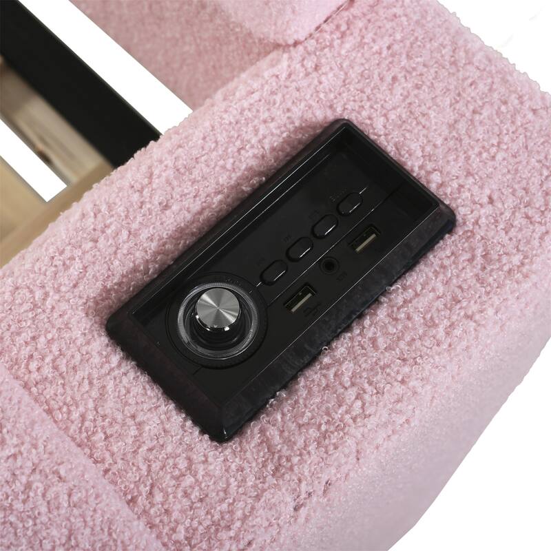 Twin Size Upholstered Daybed with Storage Armrests