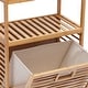 preview thumbnail 5 of 10, Bamboo Laundry Hamper Stand Hamper Cabinet - 20*12*47inch