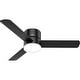 preview thumbnail 2 of 24, Hunter 52" Minimus Modern Sleek Low Profile Ceiling Fan with LED Light, Handheld Remote - Contemporary, Transitional