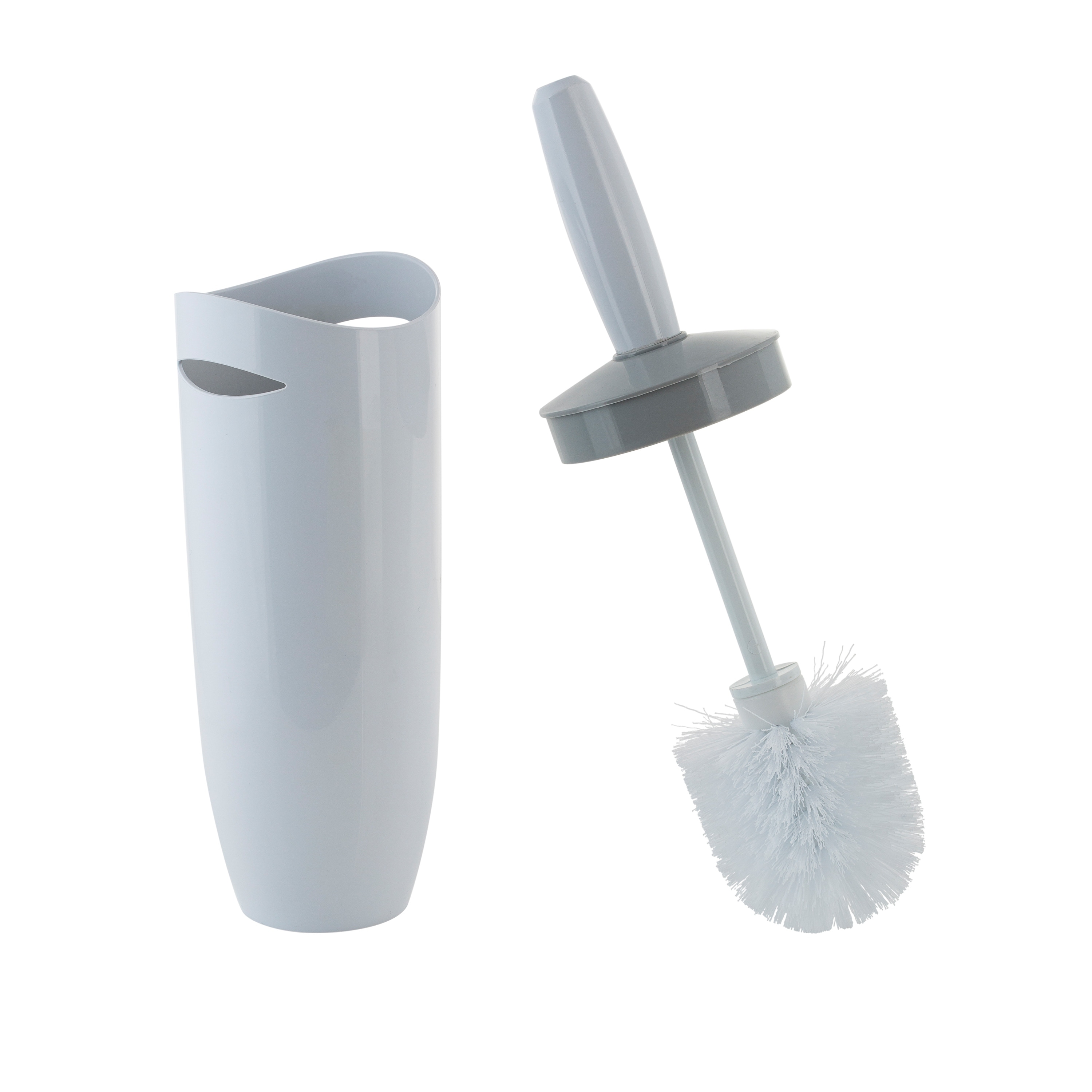 Bath Bliss 2-in-1 Toilet Brush and Plunger Set in White