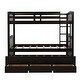 preview thumbnail 11 of 21, Merax Twin over Twin Bunk Bed with Trundle and 3 Drawers