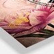 preview thumbnail 3 of 4, Designart 'Vector Purple Flowers' Cottage 3 Panels Large Wall CLock - 36 in. wide x 28 in. high - 3 panels