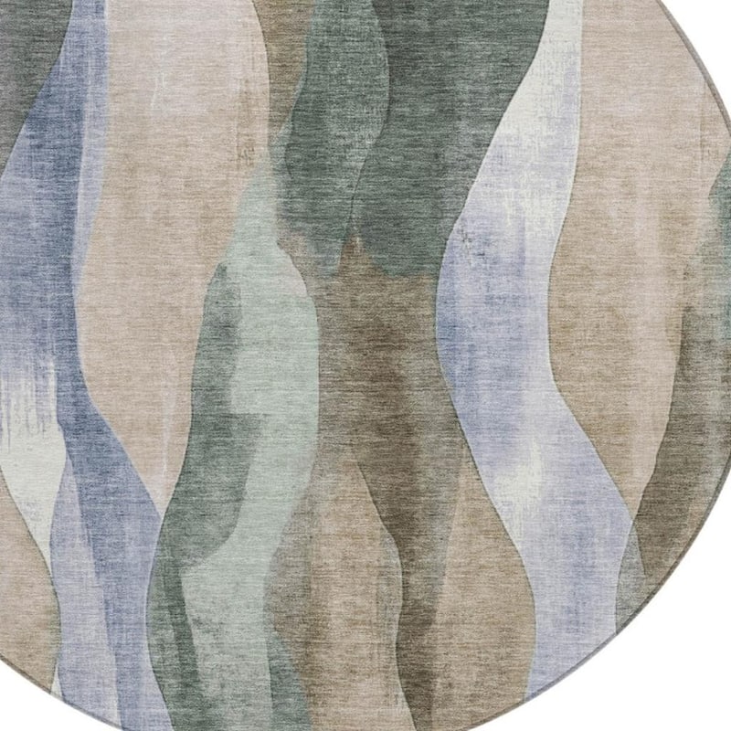 HomeRoots Abstract Transitional Rectangle Outdoor Rug