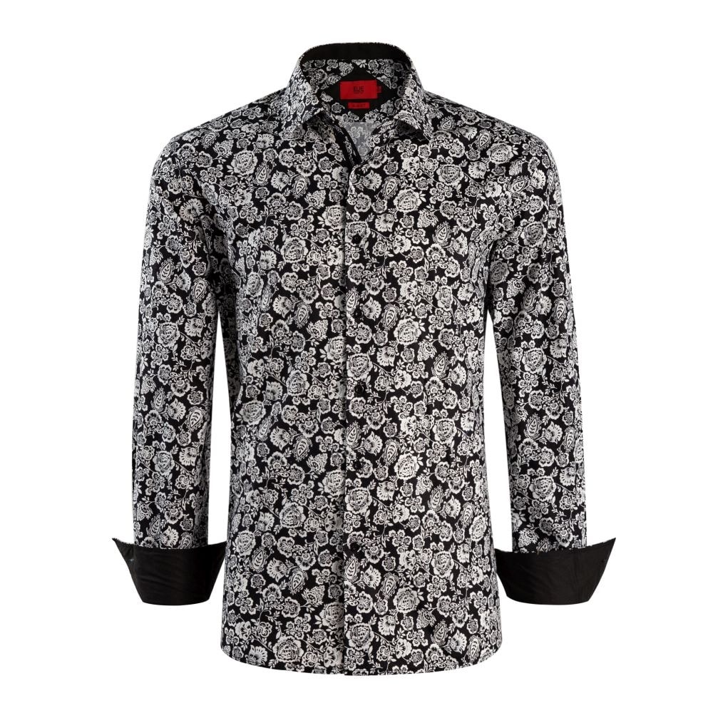 Elie Balleh Boys' Slim Fit Paisley Print Shirt