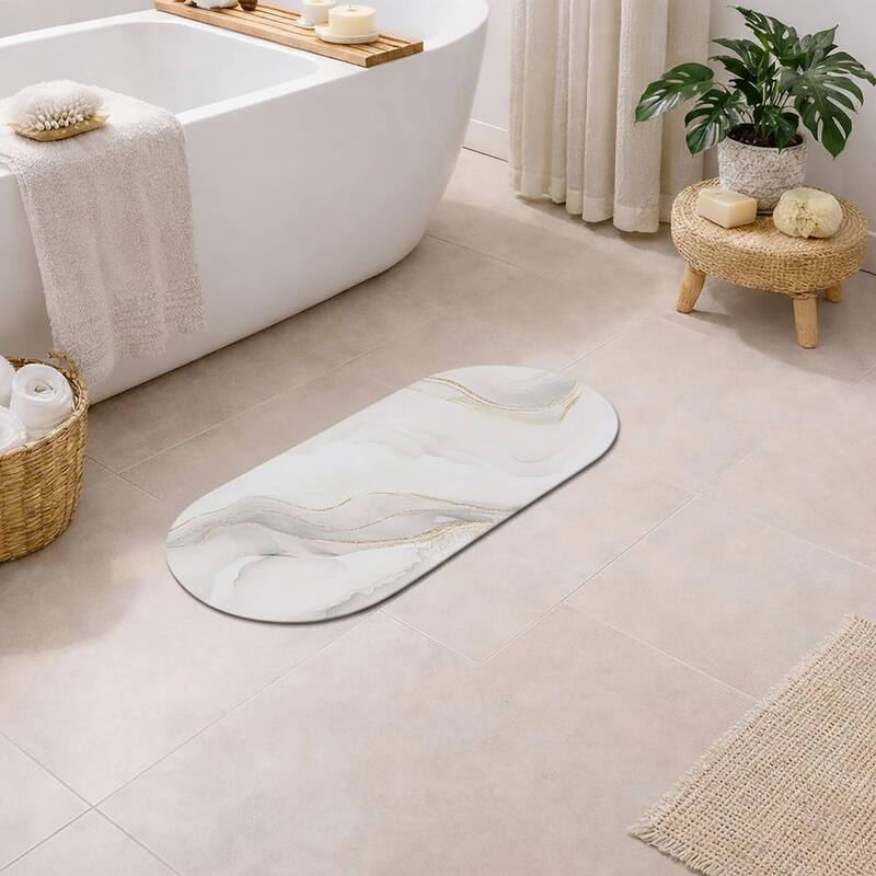 Decorative Runner Bath Mat 40x18 Ultra Absorbent Quick Dry Rug