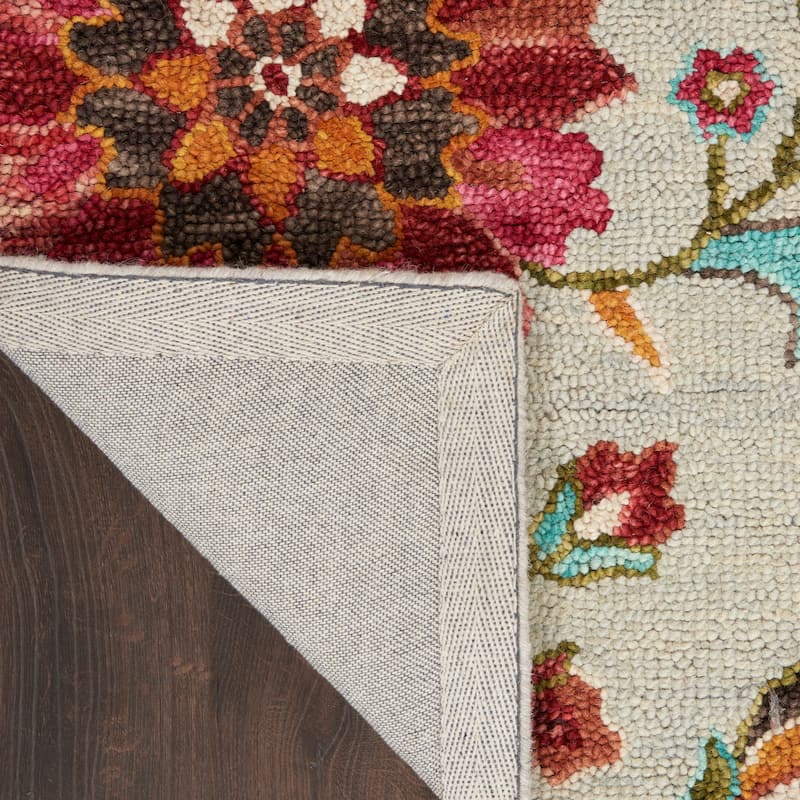 Nourison Bahari Hand-Tufted Botanical Wool Area Rug