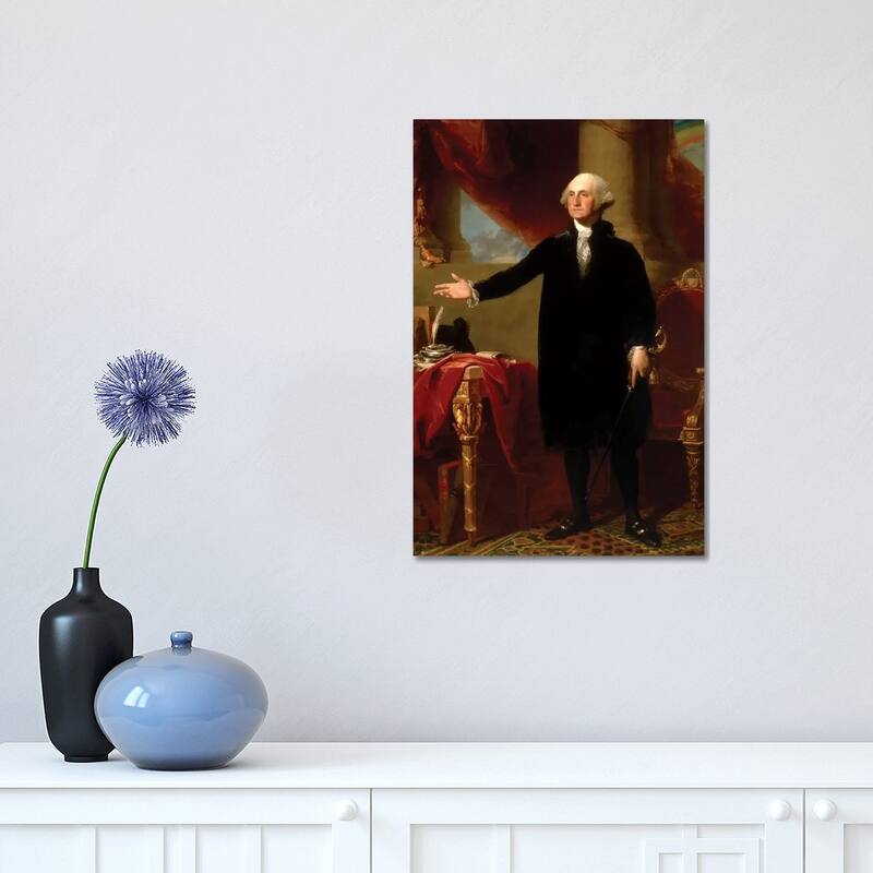 iCanvas "Restored Lansdowne Portrait Of President George Washington" by John Parrot Canvas Print - 18x12x1.5
