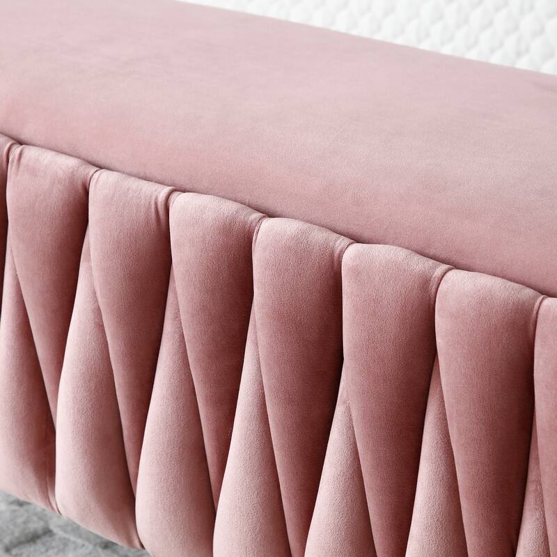 Fabric Ottoman Storage Bench, Window Bench Vanity Bench