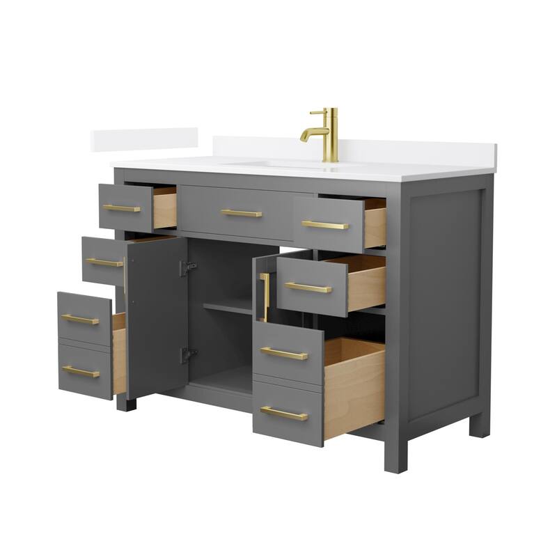 Wyndham Collection WCG2424-48S-QTZ-UNSMXX Beckett 48" Free Standing