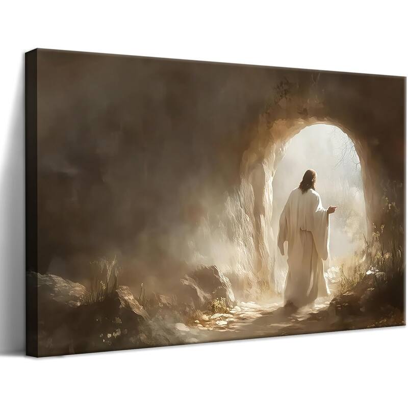 Jesus Leaves the Tomb Canvas Wall Art - 24 x 16